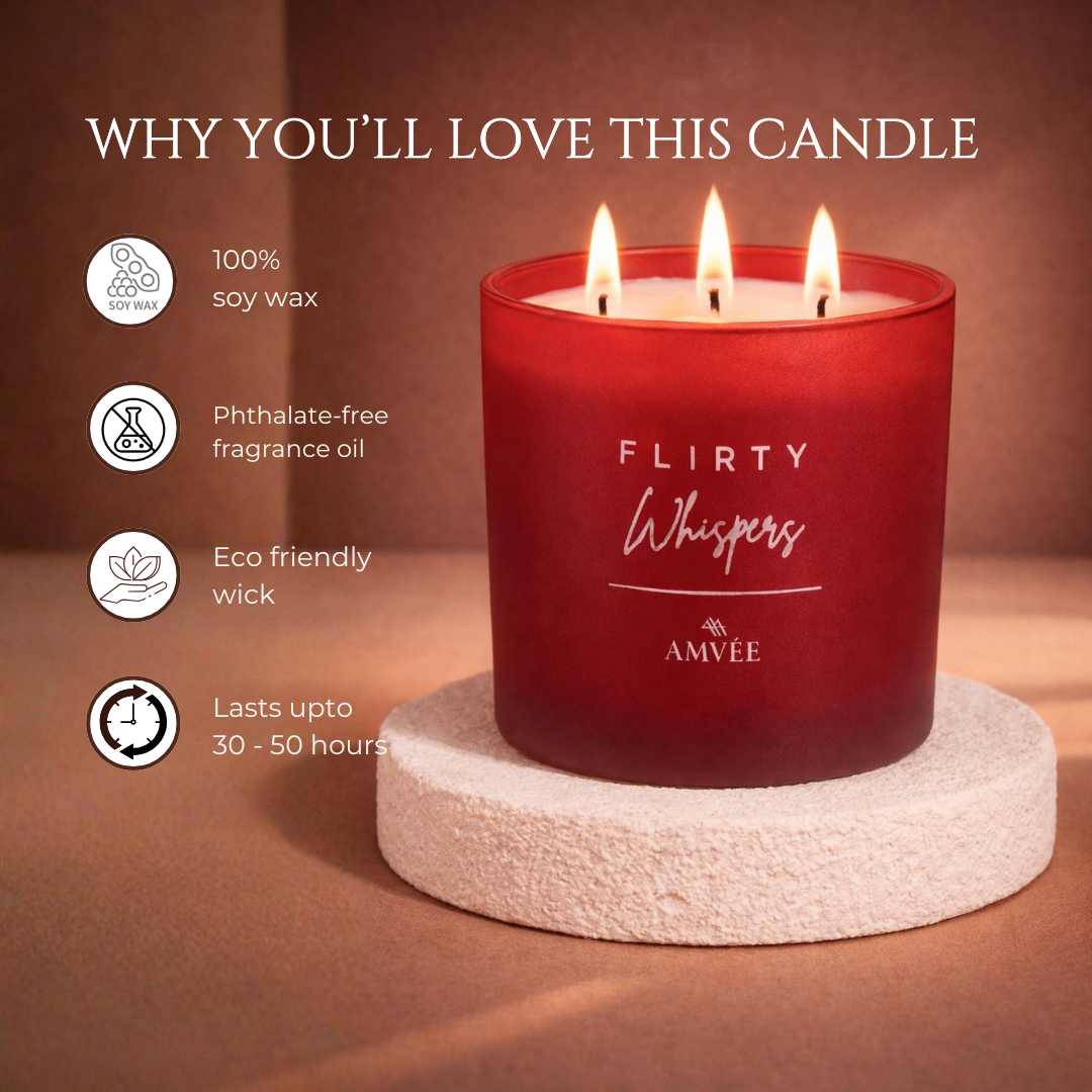Flirty Whispers - 3 Wick Soy Wax Candle