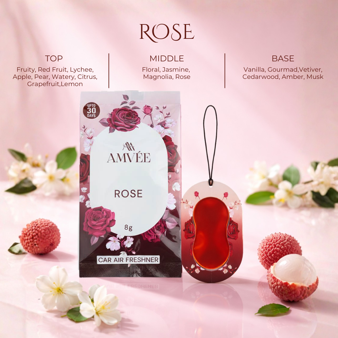 Rose Gel Wink Hanging Car Perfume – Pack of 4