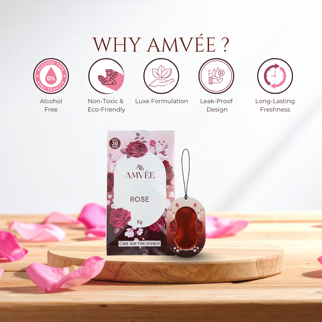 Rose Gel Wink Hanging Car Perfume – Pack of 4