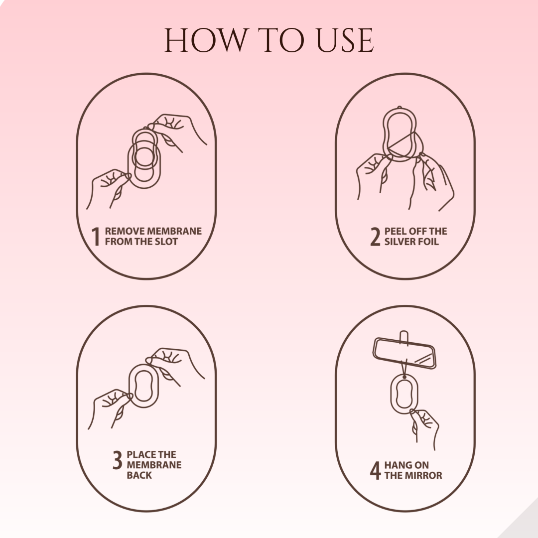 Rose Gel Wink Hanging Car Perfume – Pack of 4